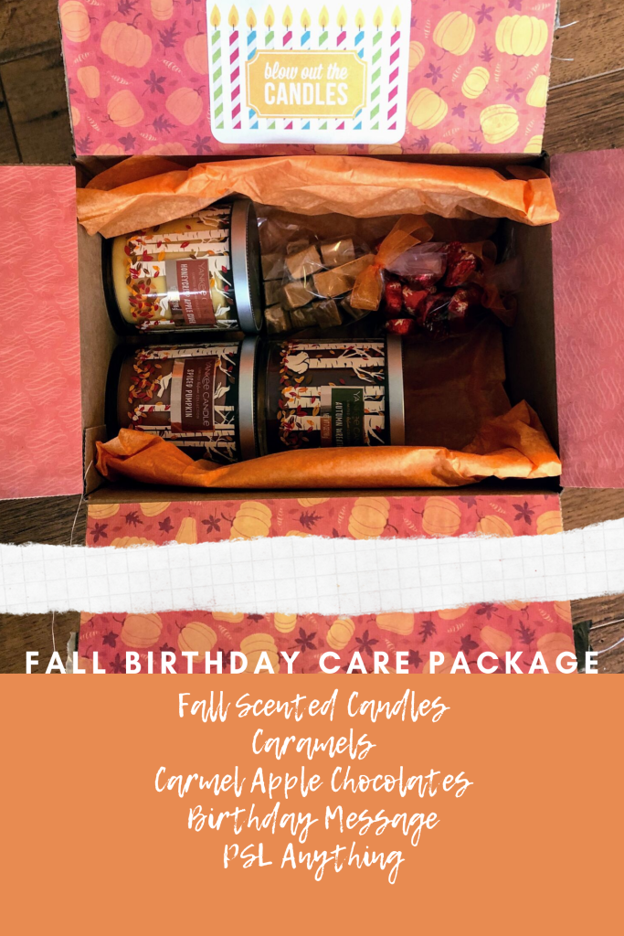 fall birthday care package